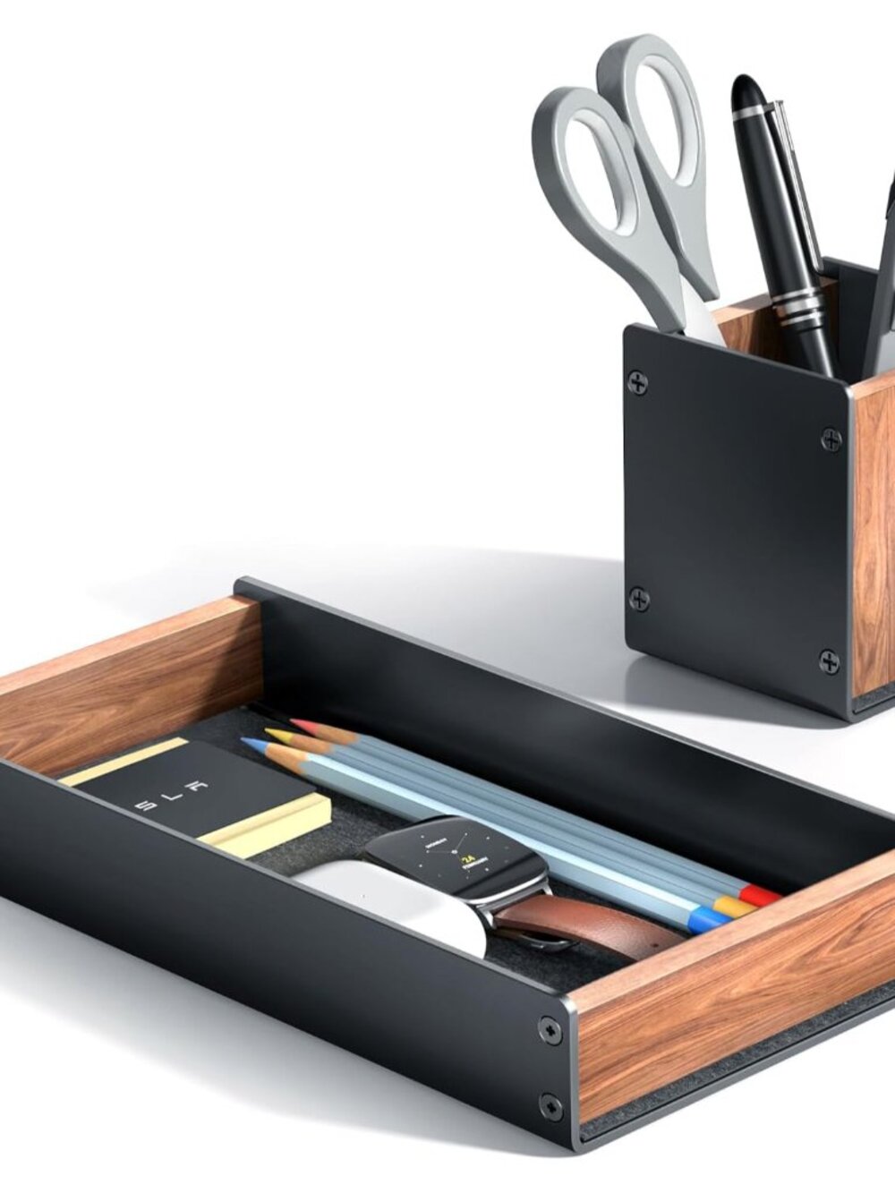 Desk Organizer Tray Pen and Pencil Holder Set